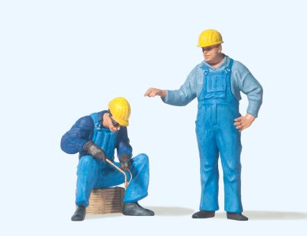 Arbeiter mit Schutzhelm bei S 