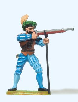 Landsknecht mit Gewehr zielen 