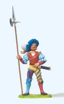 Landsknecht stehend, mit Hell 