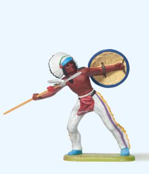Indianer, Speer werfend 