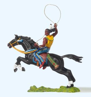 Indianer reitend, Lasso werfe 