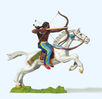 Indianer reitend, mit Bogen 