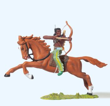 Indianer reitend, mit Bogen 