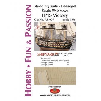 Segel für HMS Victory - Leesegel 