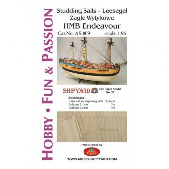 Segel für HM Bark Endeavour - Leesegel 