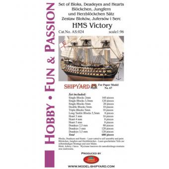 Blöckchen, Jungfern und Herz Satze HMS Victory 