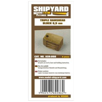 Triple Ramshead Blocks 6,5mm (8 pieces) 