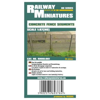 Concrete Fence Segments scale 1:87 (H0) 